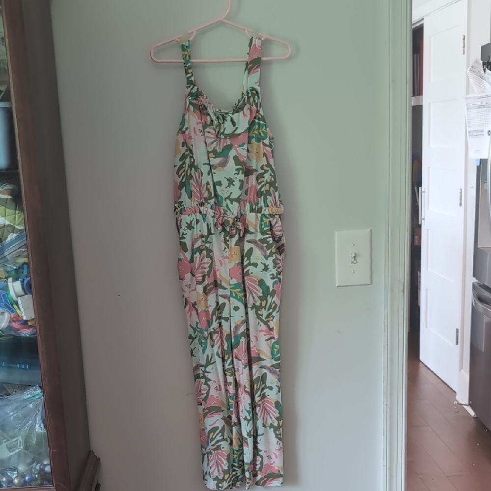 Cat & Jack Floral Jumpsuit - Pink, Green, Yellow